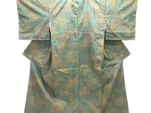 幾何学模様織り出し十日町紬着物